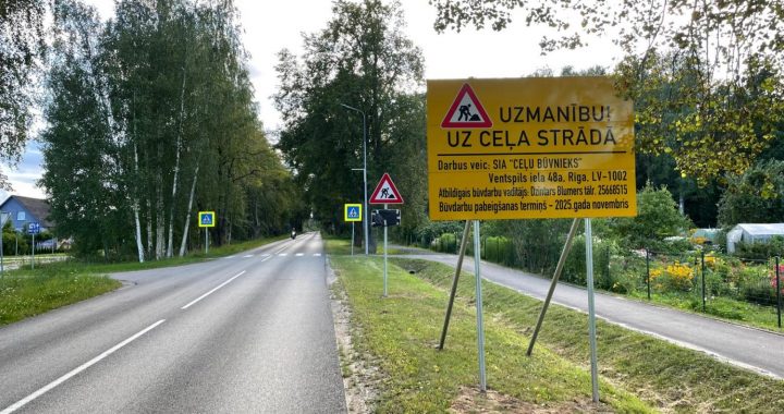 Sāk būvēt celiņu. Jābrauc uzmanīgāk!