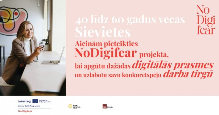 Aicina sievietes virs 40 gadiem apgūt digitālās prasmes projektā “No Digifear”