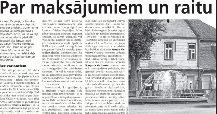 Par maksājumiem un raitu rakšanos