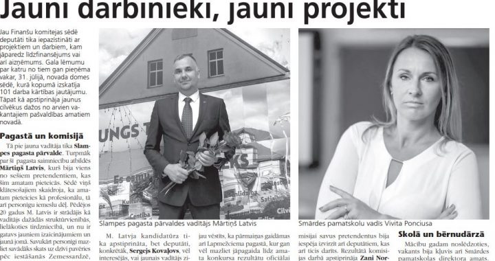 Jauni darbinieki, jauni projekti