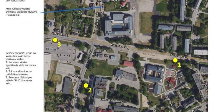 Satiksmes izmaiņas pie Tukuma 2. vidusskolas