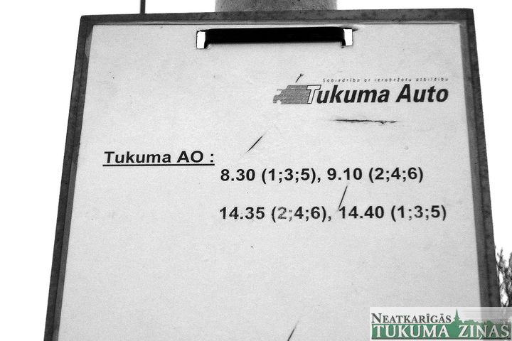 Milzkalnē nepatiess autobusu saraksts izbojā dienu