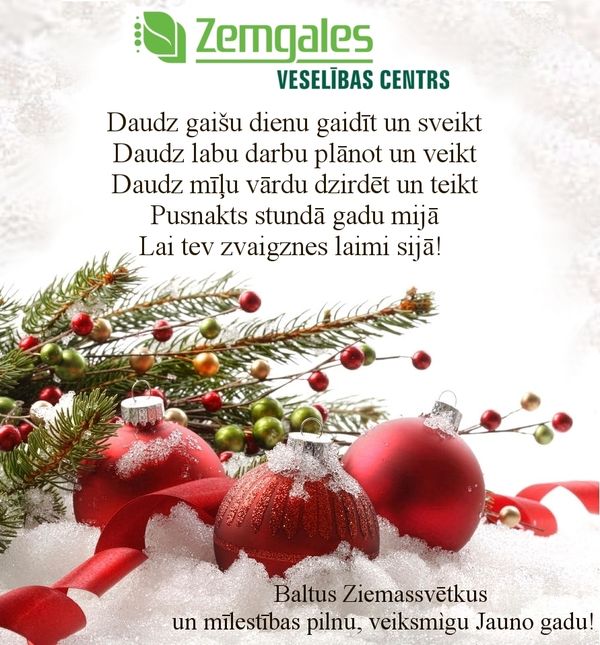 Priecīgus svētkus un Laimīgu Jauno gadu vēlot!